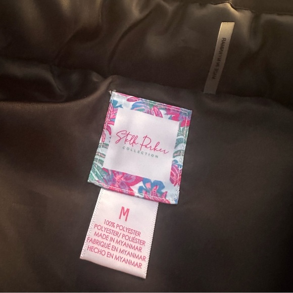 Quilted Floral Puffer Vest Sz M Colorful Full Zip Pockets Cottagecore Cabincore - Picture 3 of 9